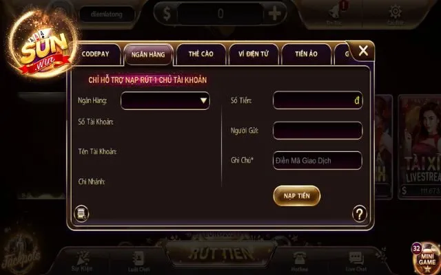 Sunwin ⭐️ Link Tải Sun win Mới Nhất Không Bị Chặn 11/2024 32 Hướng dẫn nạp tiền Sunwin
